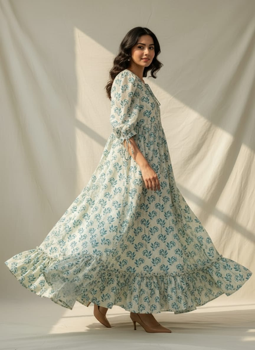 Blue Mist Bloom Frock - Image 2