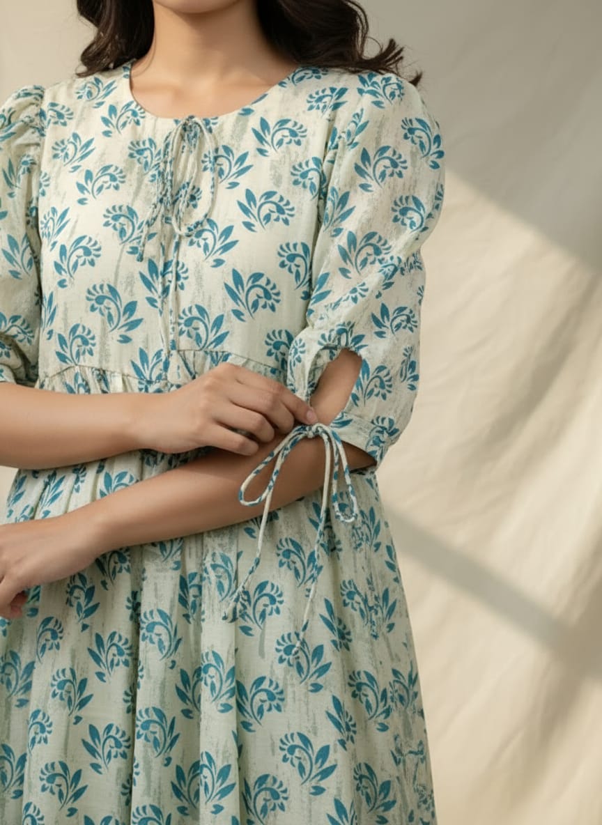 Blue Mist Bloom Frock - Image 3