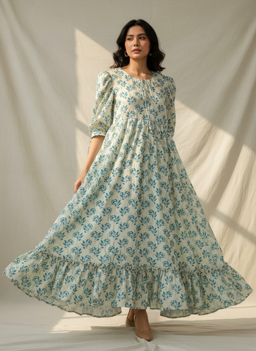 Blue Mist Bloom Frock