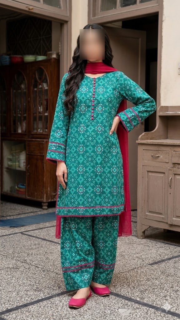 Printed Lawn Stiched 2piece - Image 2
