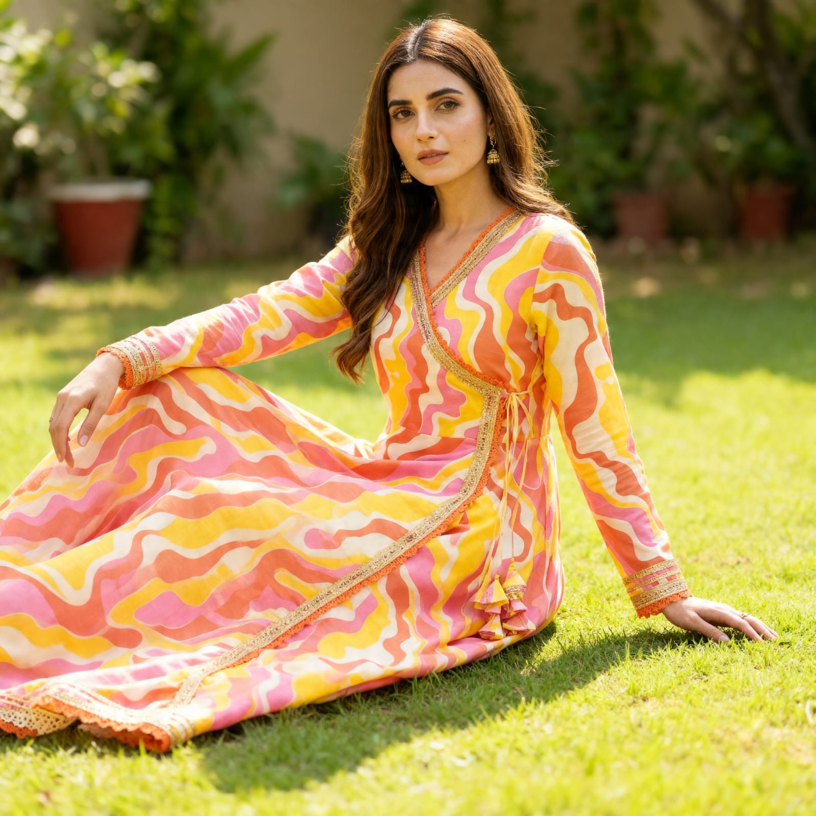 Sunset Swirl Cambric Frock - Ready to Wear - Image 5