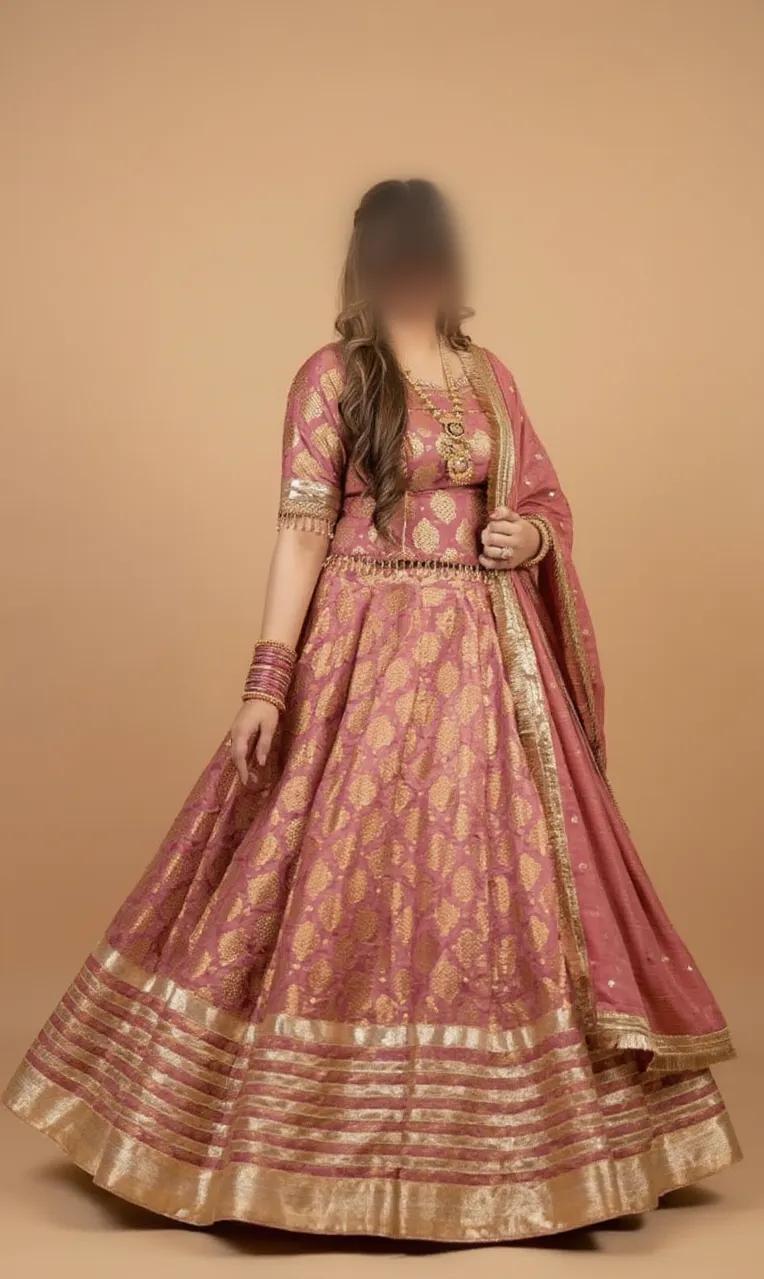 Royal Blush Banarsi Lehenga Choli Set - Image 7
